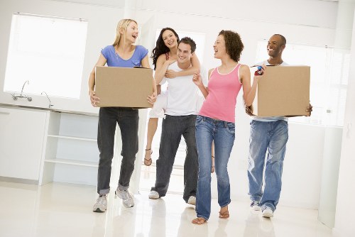Moving van ready for a residential move in Pimlico