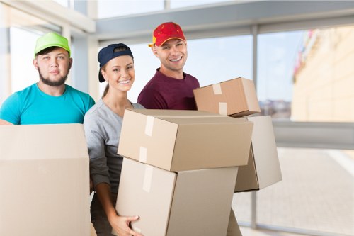 Pimlico flat move with careful loading into a truck
