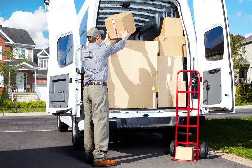 Business furniture and equipment prepared for a move in Pimlico