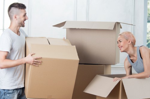 Packed removal van ready for residential and office moving in Pimlico